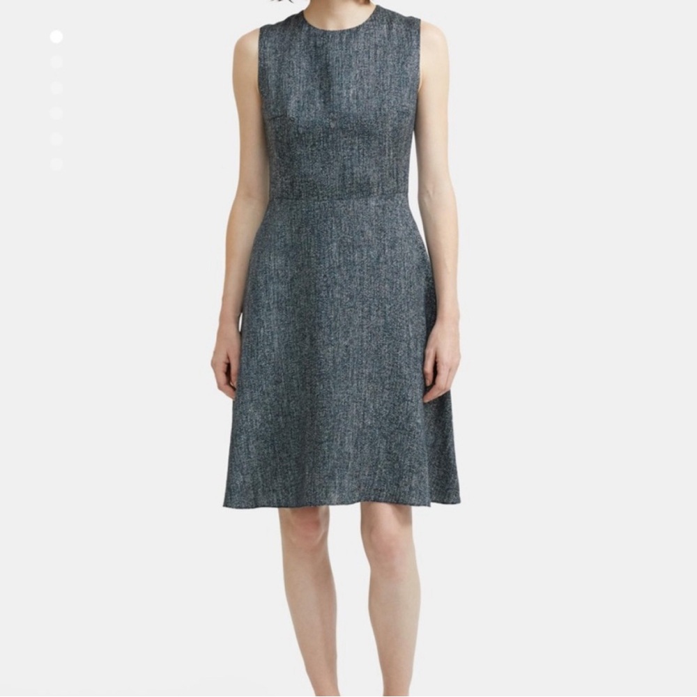 NWOT Theory Dart mini dress in herringbone linen blend